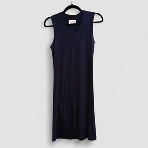 Southcott Navy Bamboo Blend Sleeveless V-Neck High Low Hem Dress Size 1